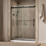 Levity® Plus 56-5/8"-59-5/8" W x 77.53" H bypass shower door with 5/16"-thick Crystal Clear glass