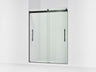 Levity® Plus 56-5/8"-59-5/8" W x 77.53" H bypass shower door with 5/16"-thick Crystal Clear glass