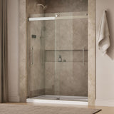 Levity® Plus 56-5/8"-59-5/8" W x 77.53" H bypass shower door with 5/16"-thick Crystal Clear glass