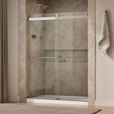 Levity® Plus 56-5/8"-59-5/8" W x 77.53" H bypass shower door with 5/16"-thick Crystal Clear glass