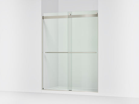 Levity® Plus 56-5/8"-59-5/8" W x 77.53" H bypass shower door with 5/16"-thick Crystal Clear glass