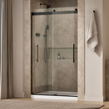 Levity® Plus 44-5/8"-47-5/8" W x 81.61" H bypass shower door with 3/8"-thick Crystal Clear glass