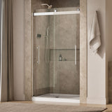 Levity® Plus 44-5/8"-47-5/8" W x 81.61" H bypass shower door with 3/8"-thick Crystal Clear glass
