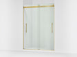 Levity® Plus 56-5/8"-59-5/8" W x 81.61" H bypass shower door with 3/8"-thick Crystal Clear glass