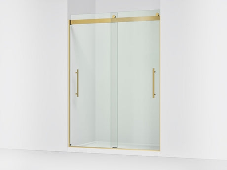 Levity® Plus 56-5/8"-59-5/8" W x 81.61" H bypass shower door with 3/8"-thick Crystal Clear glass