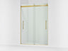 Levity® Plus 56-5/8"-59-5/8" W x 81.61" H bypass shower door with 3/8"-thick Crystal Clear glass