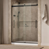 Levity® Plus 56-5/8"-59-5/8" W x 81.61" H bypass shower door with 3/8"-thick Crystal Clear glass