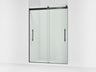 Levity® Plus 56-5/8"-59-5/8" W x 81.61" H bypass shower door with 3/8"-thick Crystal Clear glass