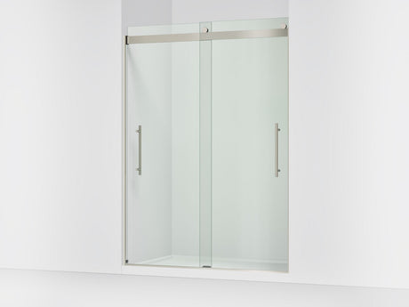 Levity® Plus 56-5/8"-59-5/8" W x 81.61" H bypass shower door with 3/8"-thick Crystal Clear glass
