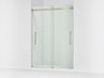 Levity® Plus 56-5/8"-59-5/8" W x 81.61" H bypass shower door with 3/8"-thick Crystal Clear glass