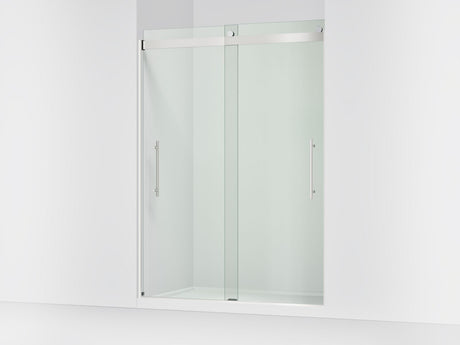 Levity® Plus 56-5/8"-59-5/8" W x 81.61" H bypass shower door with 3/8"-thick Crystal Clear glass