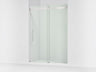 Levity® Plus 56-5/8"-59-5/8" W x 81.61" H bypass shower door with 3/8"-thick Crystal Clear glass