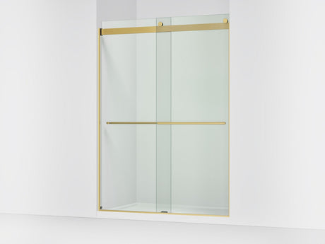 Levity® Plus 56-5/8"-59-5/8" W x 81.61" H bypass shower door with 3/8"-thick Crystal Clear glass