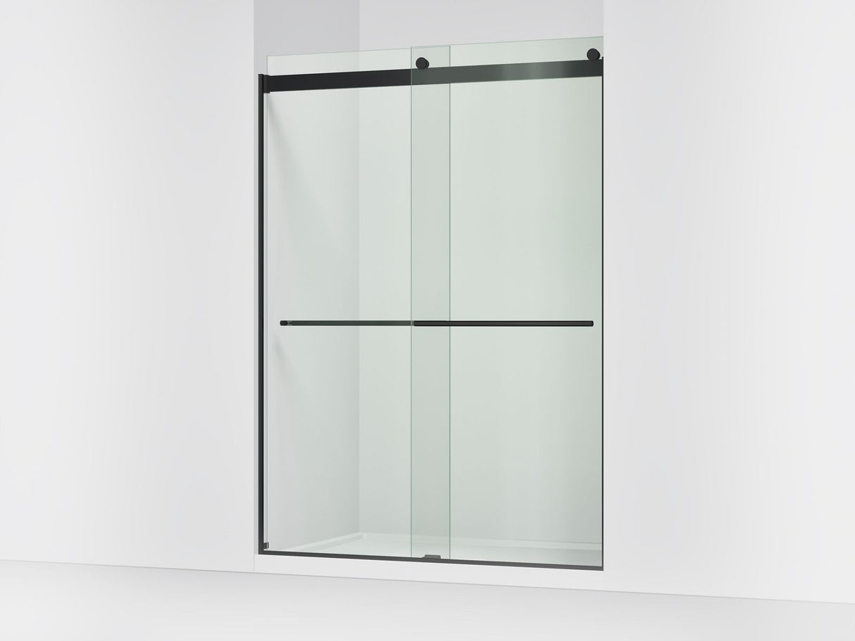 Levity® Plus 56-5/8"-59-5/8" W x 81.61" H bypass shower door with 3/8"-thick Crystal Clear glass