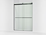 Levity® Plus 56-5/8"-59-5/8" W x 81.61" H bypass shower door with 3/8"-thick Crystal Clear glass