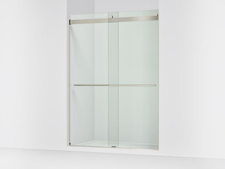 Levity® Plus 56-5/8"-59-5/8" W x 81.61" H bypass shower door with 3/8"-thick Crystal Clear glass