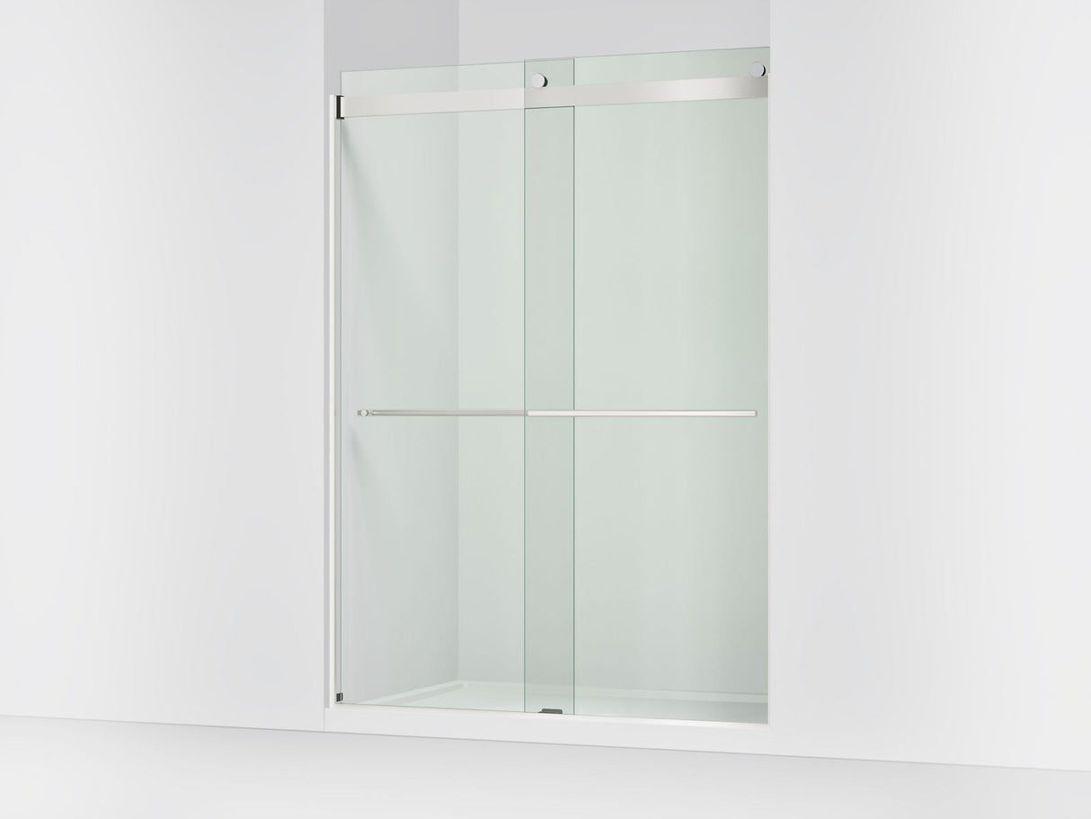 Levity® Plus 56-5/8"-59-5/8" W x 81.61" H bypass shower door with 3/8"-thick Crystal Clear glass
