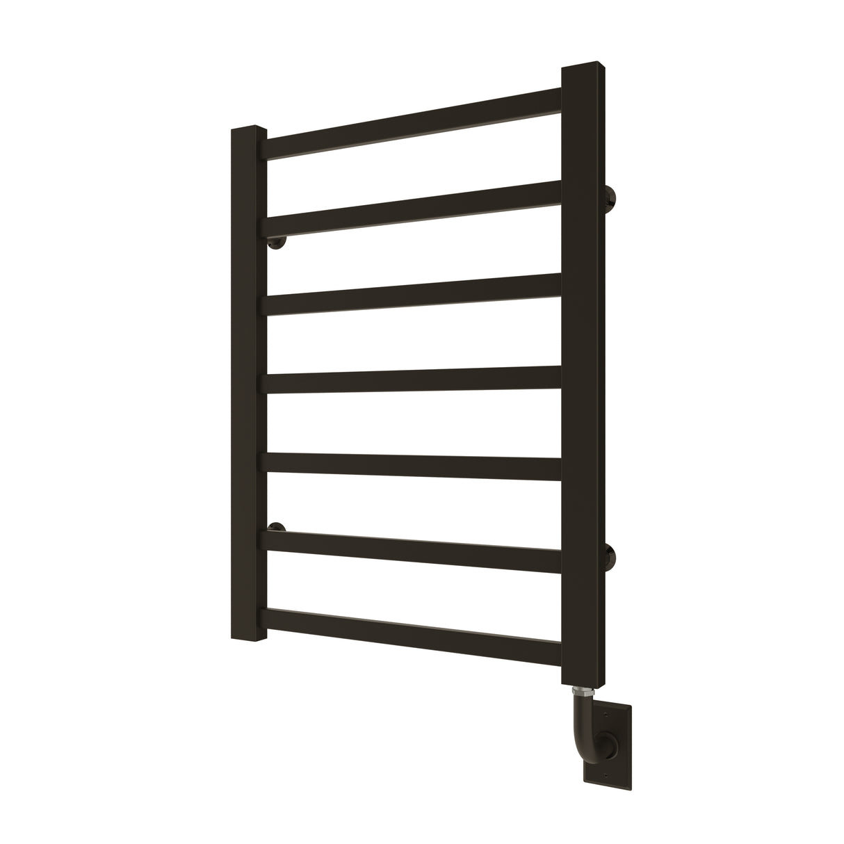 23.5"x31" Tuzio Milano Towel Warmer in Matte Black / Electric Hardwired
