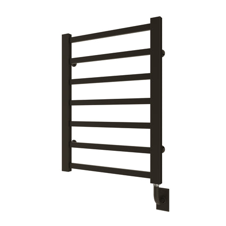 23.5"x31" Tuzio Milano Towel Warmer in Matte Black / Electric Hardwired