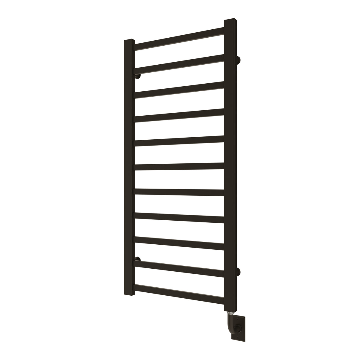 23.5"x50.5" Tuzio Milano Towel Warmer in Matte Black / Hydronic