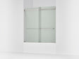 Levity® 56-5/8"-59-5/8" W x 62" H bypass bath door with 1/4"-thick Frosted glass