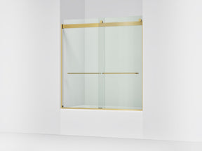 Levity® 56-5/8"-59-5/8" W x 62" H bypass bath door with 1/4"-thick Crystal Clear glass