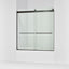Levity® 56-5/8"-59-5/8" W x 62" H bypass bath door with 1/4"-thick Crystal Clear glass