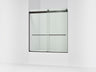 Levity® 56-5/8"-59-5/8" W x 62" H bypass bath door with 1/4"-thick Crystal Clear glass