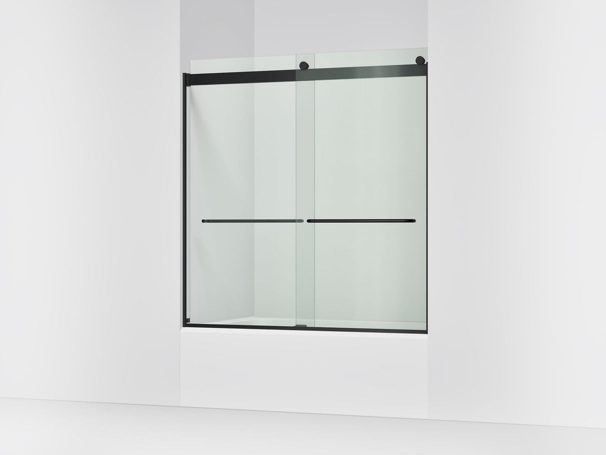 Levity® 56-5/8"-59-5/8" W x 62" H bypass bath door with 1/4"-thick Crystal Clear glass