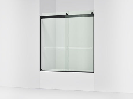 Levity® 56-5/8"-59-5/8" W x 62" H bypass bath door with 1/4"-thick Crystal Clear glass