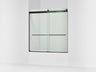 Levity® 56-5/8"-59-5/8" W x 62" H bypass bath door with 1/4"-thick Crystal Clear glass