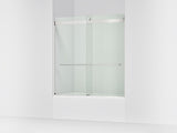 Levity® 56-5/8"-59-5/8" W x 62" H bypass bath door with 1/4"-thick Crystal Clear glass