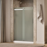 Levity® 43-5/8"-47-5/8" W x 74" H bypass shower door with 1/4"-thick Frosted glass