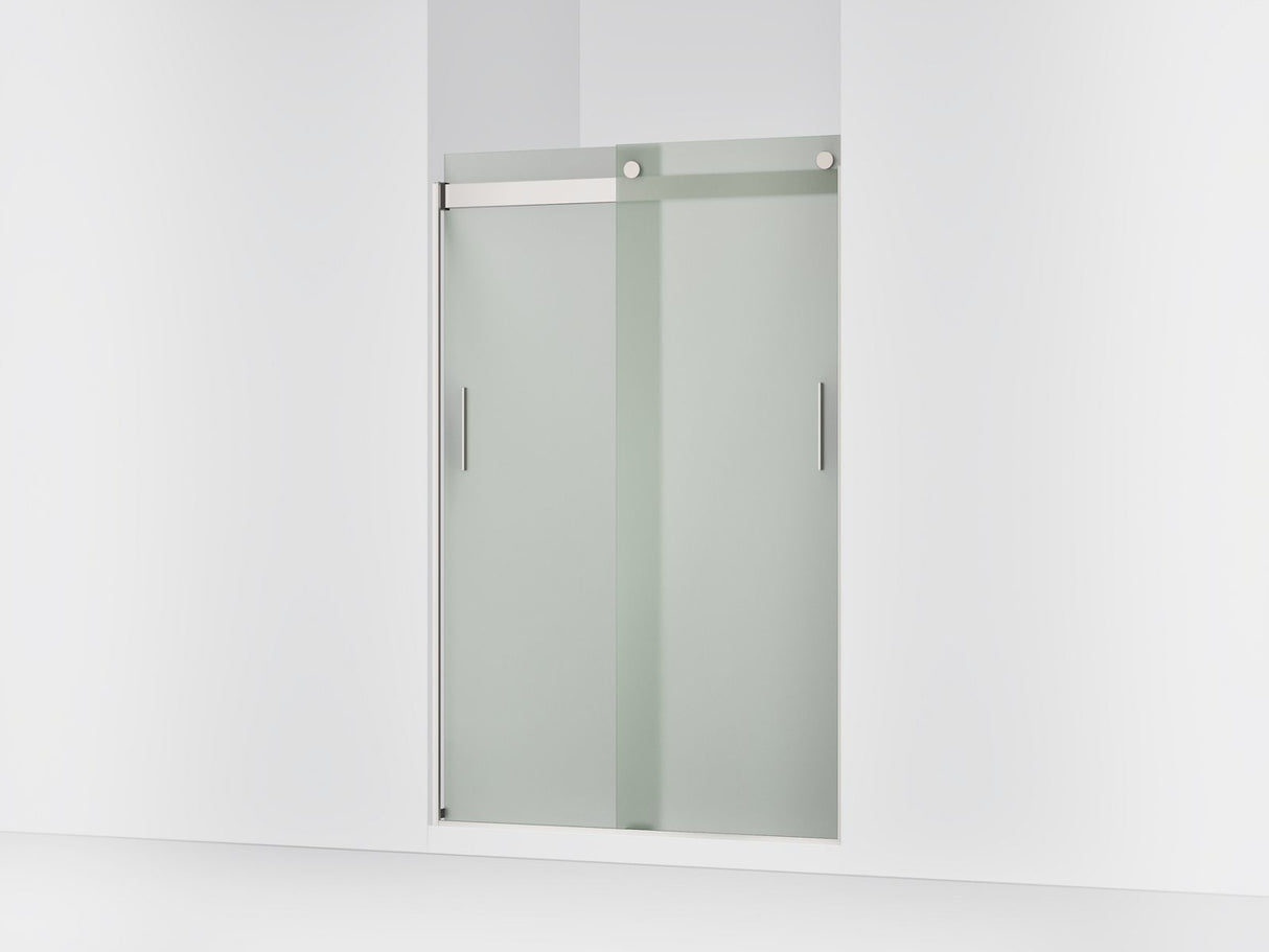 Levity® 43-5/8"-47-5/8" W x 74" H bypass shower door with 1/4"-thick Frosted glass