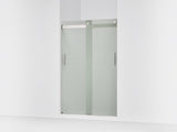 Levity® 43-5/8"-47-5/8" W x 74" H bypass shower door with 1/4"-thick Frosted glass