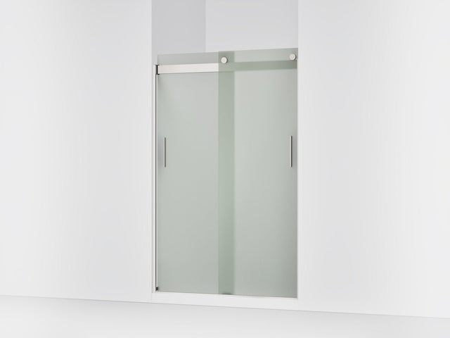 Levity® 43-5/8"-47-5/8" W x 74" H bypass shower door with 1/4"-thick Frosted glass