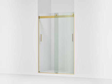 Levity® 44-11/16"-47-5/8" W x 74" H bypass shower door with 1/4"-thick Crystal Clear glass
