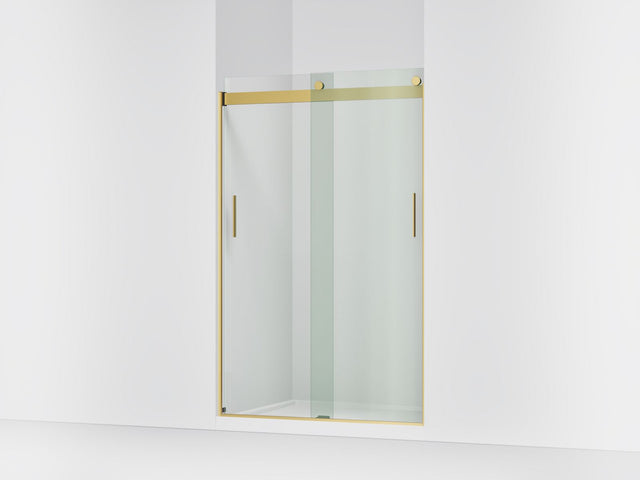 Levity® 44-11/16"-47-5/8" W x 74" H bypass shower door with 1/4"-thick Crystal Clear glass