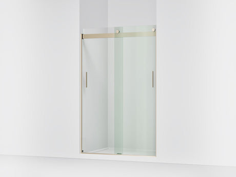 Levity® 44-11/16"-47-5/8" W x 74" H bypass shower door with 1/4"-thick Crystal Clear glass