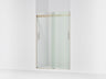 Levity® 44-11/16"-47-5/8" W x 74" H bypass shower door with 1/4"-thick Crystal Clear glass