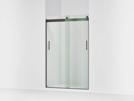 Levity® 44-11/16"-47-5/8" W x 74" H bypass shower door with 1/4"-thick Crystal Clear glass