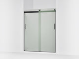 Levity® 56-5/8"-59-5/8" W x 74" H bypass shower door with 1/4"-thick Frosted glass