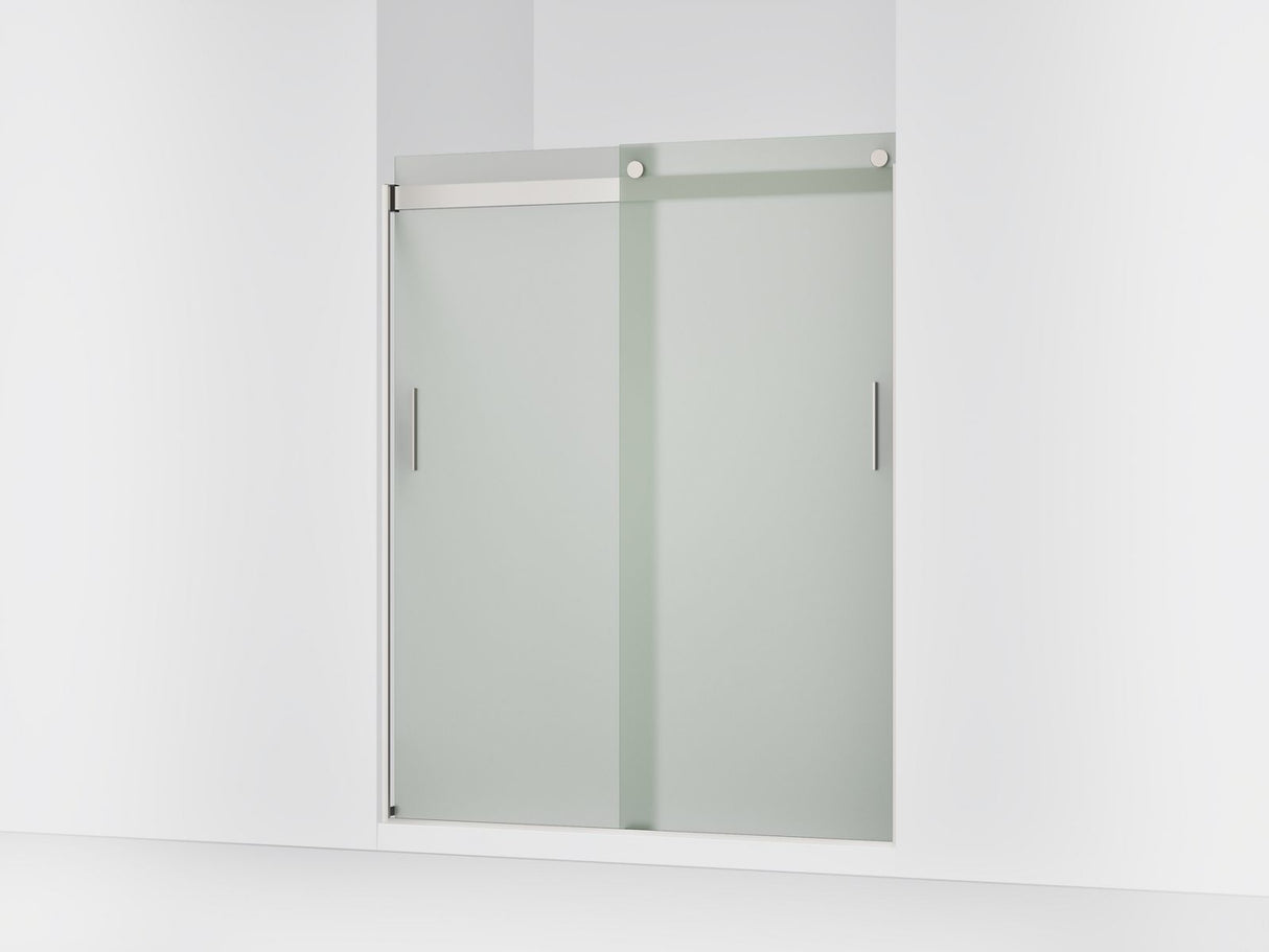 Levity® 56-5/8"-59-5/8" W x 74" H bypass shower door with 1/4"-thick Frosted glass