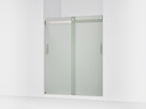 Levity® 56-5/8"-59-5/8" W x 74" H bypass shower door with 1/4"-thick Frosted glass
