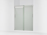 Levity® 56-5/8"-59-5/8" W x 74" H bypass shower door with 1/4"-thick Frosted glass