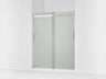 Levity® 56-5/8"-59-5/8" W x 74" H bypass shower door with 1/4"-thick Frosted glass