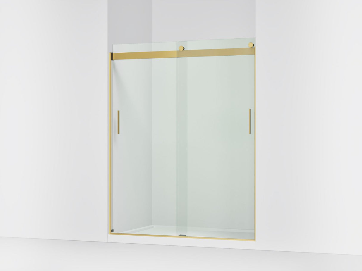 Levity® 56-5/8"-59-5/8" W x 74" H bypass shower door with 1/4"-thick Crystal Clear glass