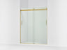 Levity® 56-5/8"-59-5/8" W x 74" H bypass shower door with 1/4"-thick Crystal Clear glass