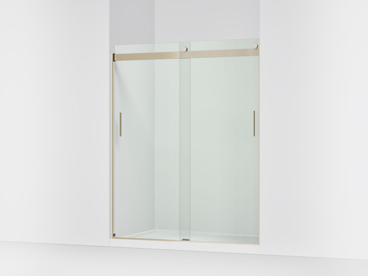 Levity® 56-5/8"-59-5/8" W x 74" H bypass shower door with 1/4"-thick Crystal Clear glass