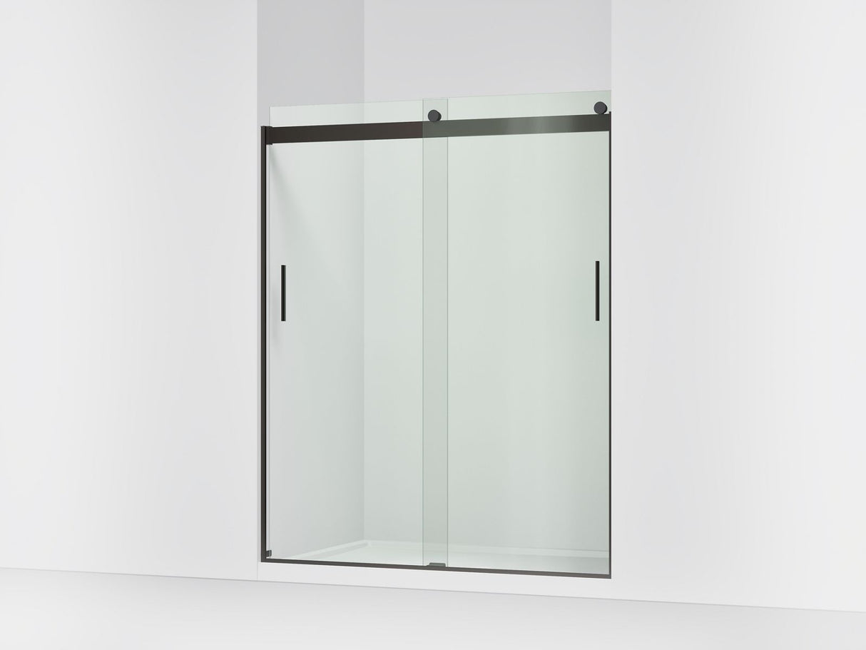 Levity® 56-5/8"-59-5/8" W x 74" H bypass shower door with 1/4"-thick Crystal Clear glass